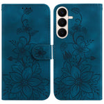 Custodia per telefono in pelle goffrata Giglio, For Galaxy S26 FE 5G, For Samsung Galaxy S26+ 5G, For Samsung Galaxy S26 Edge 5G, For Samsung Galaxy S26 Ultra 5G