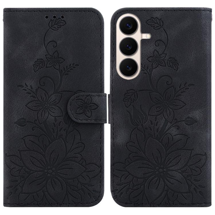 Custodia per telefono in pelle goffrata Giglio, For Galaxy S26 FE 5G, For Samsung Galaxy S26+ 5G, For Samsung Galaxy S26 Edge 5G, For Samsung Galaxy S26 Ultra 5G