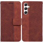 Custodia per telefono in pelle goffrata geometrica, For Samsung Galaxy S25 FE 5G, For Samsung Galaxy S25 Edge 5G, For Samsung Galaxy S25 5G, For Samsung Galaxy S25+ 5G