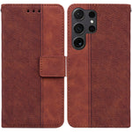 Custodia per telefono in pelle goffrata geometrica, For Samsung Galaxy S25 Ultra 5G, For Samsung Galaxy S24 FE 5G