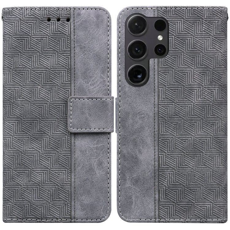 Custodia per telefono in pelle goffrata geometrica, For Samsung Galaxy S25 Ultra 5G, For Samsung Galaxy S24 FE 5G