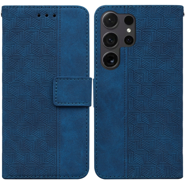 Custodia per telefono in pelle goffrata geometrica, For Samsung Galaxy S25 Ultra 5G, For Samsung Galaxy S24 FE 5G