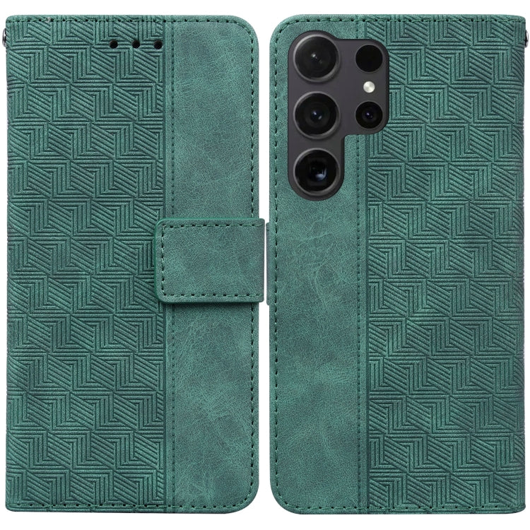 Custodia per telefono in pelle goffrata geometrica, For Samsung Galaxy S25 Ultra 5G, For Samsung Galaxy S24 FE 5G