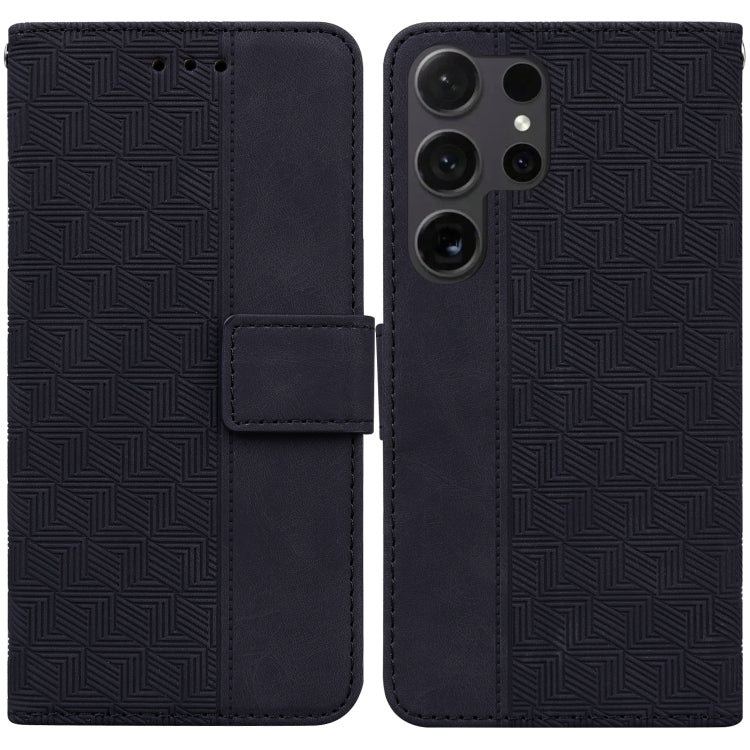 Custodia per telefono in pelle goffrata geometrica, For Samsung Galaxy S25 Ultra 5G, For Samsung Galaxy S24 FE 5G