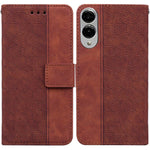 Custodia per telefono in pelle goffrata geometrica, For Samsung Galaxy S25 FE 5G, For Samsung Galaxy S25 Edge 5G, For Samsung Galaxy S25 5G, For Samsung Galaxy S25+ 5G