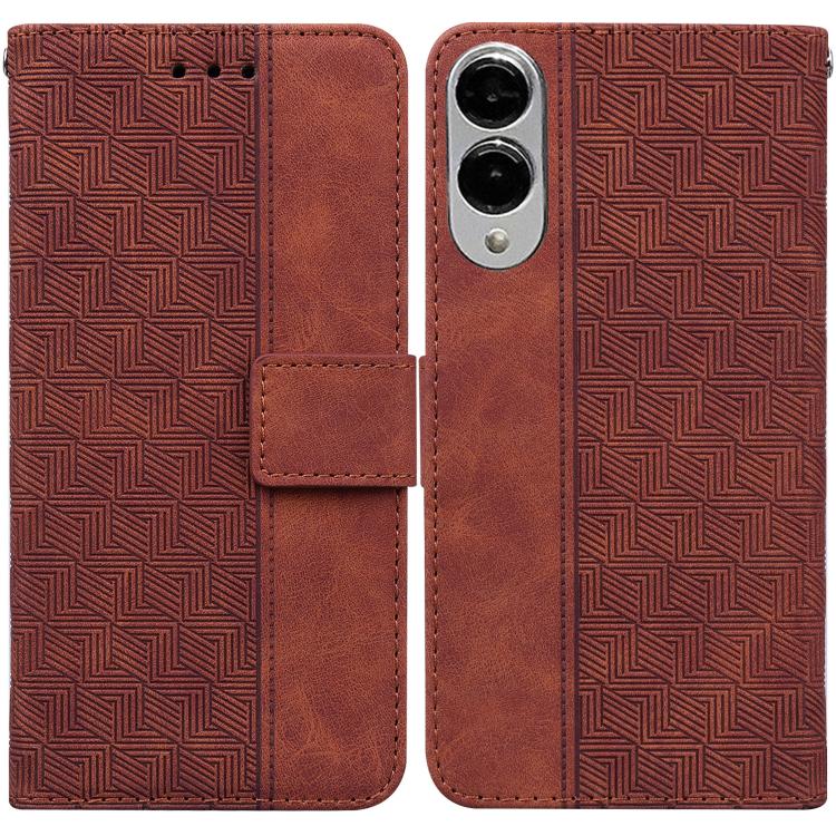 Custodia per telefono in pelle goffrata geometrica, For Samsung Galaxy S25 FE 5G, For Samsung Galaxy S25 Edge 5G, For Samsung Galaxy S25 5G, For Samsung Galaxy S25+ 5G