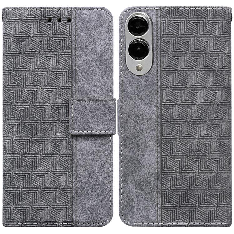 Custodia per telefono in pelle goffrata geometrica, For Samsung Galaxy S25 FE 5G, For Samsung Galaxy S25 Edge 5G, For Samsung Galaxy S25 5G, For Samsung Galaxy S25+ 5G