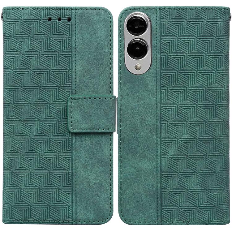Custodia per telefono in pelle goffrata geometrica, For Samsung Galaxy S25 FE 5G, For Samsung Galaxy S25 Edge 5G, For Samsung Galaxy S25 5G, For Samsung Galaxy S25+ 5G