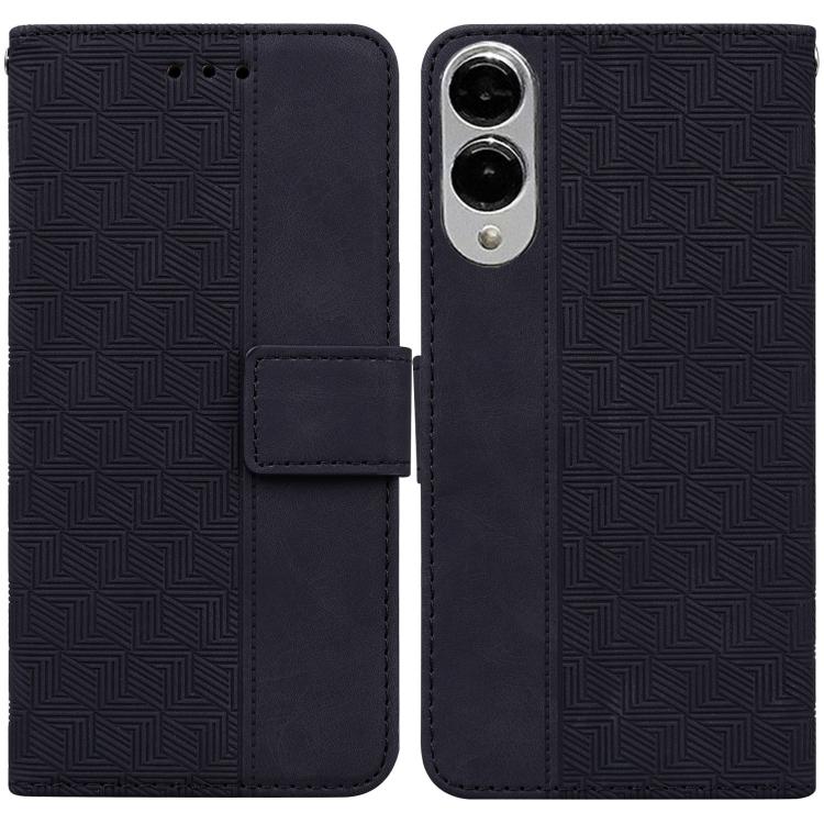 Custodia per telefono in pelle goffrata geometrica, For Samsung Galaxy S25 FE 5G, For Samsung Galaxy S25 Edge 5G, For Samsung Galaxy S25 5G, For Samsung Galaxy S25+ 5G