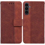 Custodia per telefono in pelle goffrata geometrica, For Samsung Galaxy S25 FE 5G, For Samsung Galaxy S25 Edge 5G, For Samsung Galaxy S25 5G, For Samsung Galaxy S25+ 5G