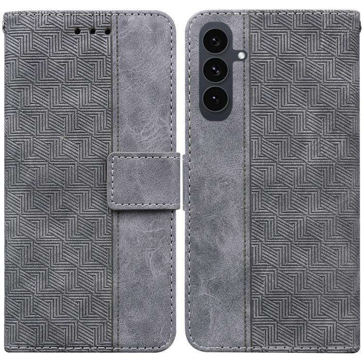 Custodia per telefono in pelle goffrata geometrica, For Samsung Galaxy S25 FE 5G, For Samsung Galaxy S25 Edge 5G, For Samsung Galaxy S25 5G, For Samsung Galaxy S25+ 5G