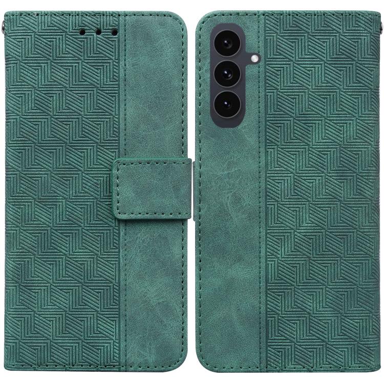 Custodia per telefono in pelle goffrata geometrica, For Samsung Galaxy S25 FE 5G, For Samsung Galaxy S25 Edge 5G, For Samsung Galaxy S25 5G, For Samsung Galaxy S25+ 5G
