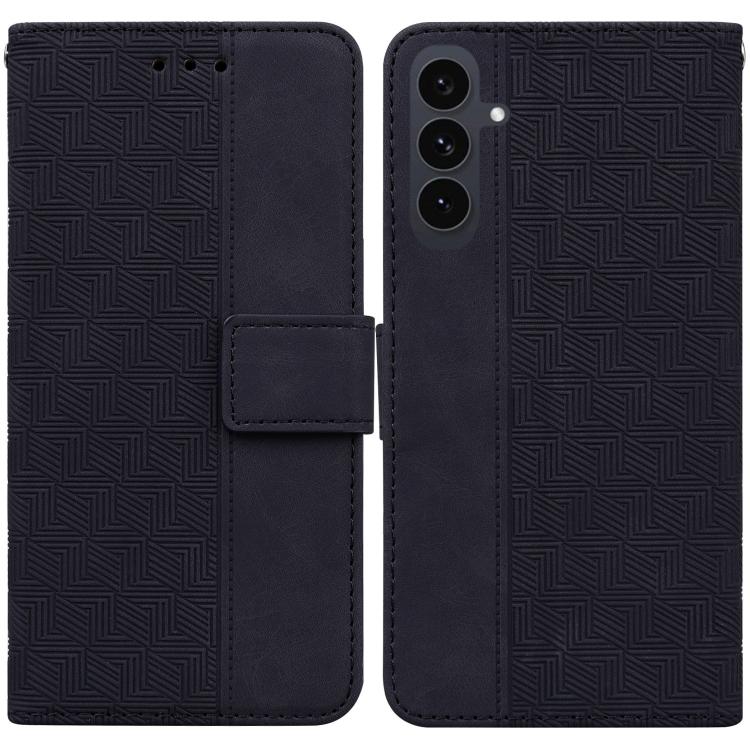 Custodia per telefono in pelle goffrata geometrica, For Samsung Galaxy S25 FE 5G, For Samsung Galaxy S25 Edge 5G, For Samsung Galaxy S25 5G, For Samsung Galaxy S25+ 5G