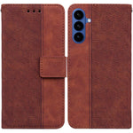Custodia per telefono in pelle goffrata geometrica, For Samsung Galaxy S26+ 5G, For Samsung Galaxy S26 Edge 5G, For Samsung Galaxy S26 Ultra 5G, For Samsung Galaxy S26 5G