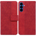 Custodia per telefono in pelle goffrata geometrica, For Samsung Galaxy S26+ 5G, For Samsung Galaxy S26 Edge 5G, For Samsung Galaxy S26 Ultra 5G, For Samsung Galaxy S26 5G