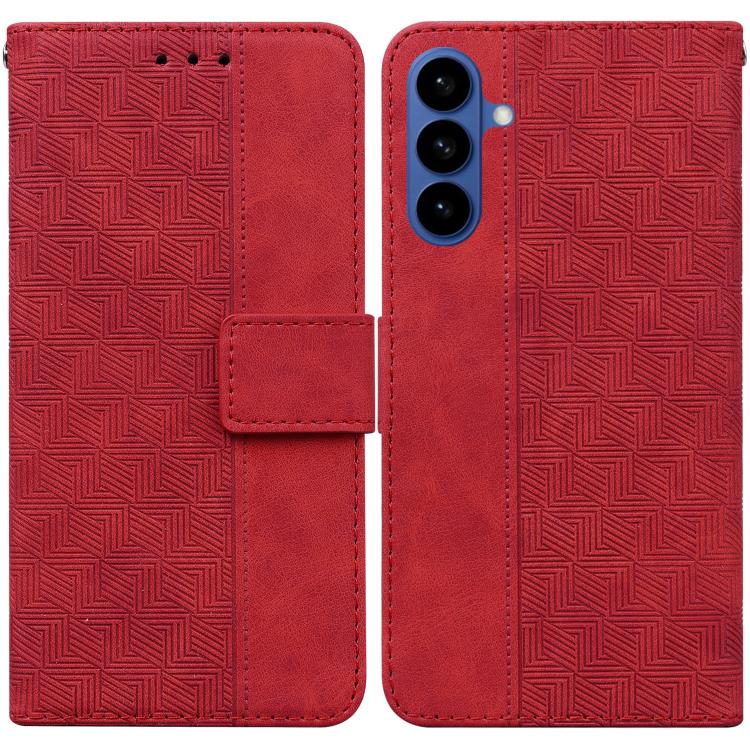 Custodia per telefono in pelle goffrata geometrica, For Samsung Galaxy S26+ 5G, For Samsung Galaxy S26 Edge 5G, For Samsung Galaxy S26 Ultra 5G, For Samsung Galaxy S26 5G
