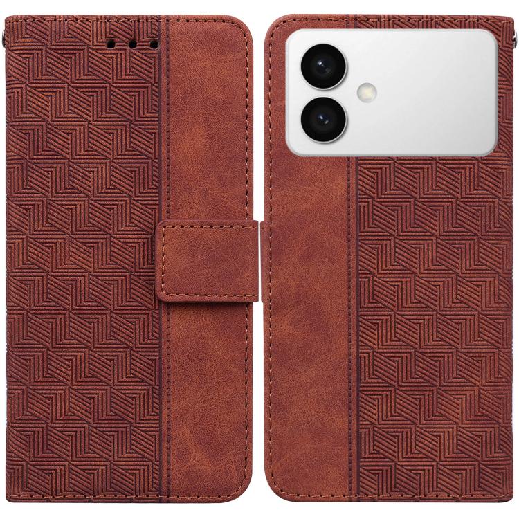 Custodia per telefono in pelle goffrata geometrica, For Samsung Galaxy S26+ 5G, For Samsung Galaxy S26 Edge 5G, For Samsung Galaxy S26 Ultra 5G, For Samsung Galaxy S26 5G