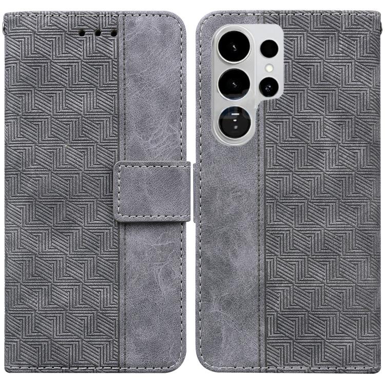 Custodia per telefono in pelle goffrata geometrica, For Samsung Galaxy S26+ 5G, For Samsung Galaxy S26 Edge 5G, For Samsung Galaxy S26 Ultra 5G, For Samsung Galaxy S26 5G