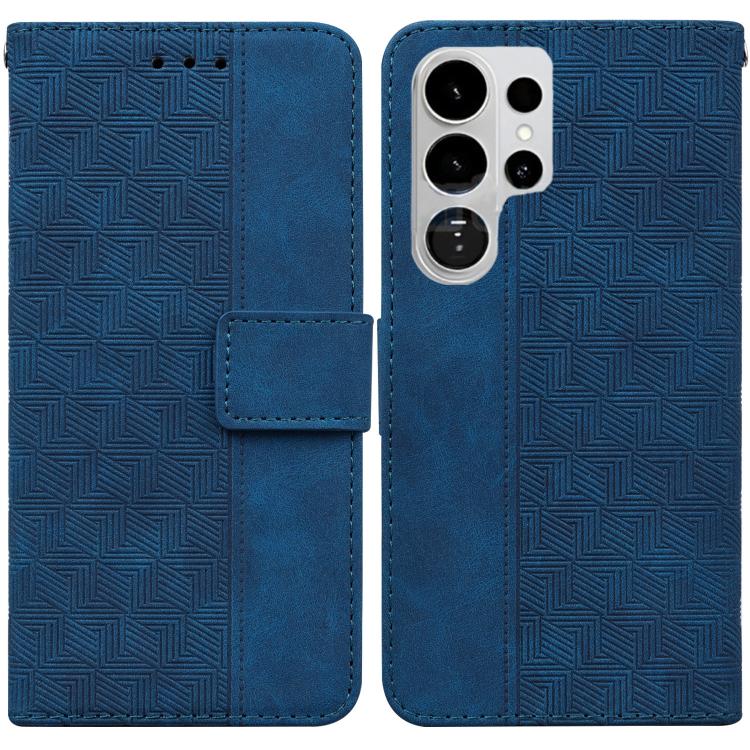 Custodia per telefono in pelle goffrata geometrica, For Samsung Galaxy S26+ 5G, For Samsung Galaxy S26 Edge 5G, For Samsung Galaxy S26 Ultra 5G, For Samsung Galaxy S26 5G