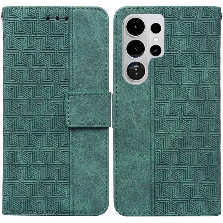 Custodia per telefono in pelle goffrata geometrica, For Samsung Galaxy S26+ 5G, For Samsung Galaxy S26 Edge 5G, For Samsung Galaxy S26 Ultra 5G, For Samsung Galaxy S26 5G