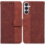 Custodia per telefono in pelle goffrata geometrica, For Samsung Galaxy S26+ 5G, For Samsung Galaxy S26 Edge 5G, For Samsung Galaxy S26 Ultra 5G, For Samsung Galaxy S26 5G