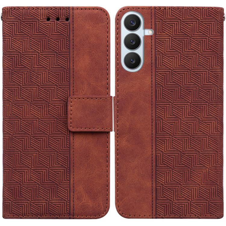 Custodia per telefono in pelle goffrata geometrica, For Samsung Galaxy S26+ 5G, For Samsung Galaxy S26 Edge 5G, For Samsung Galaxy S26 Ultra 5G, For Samsung Galaxy S26 5G