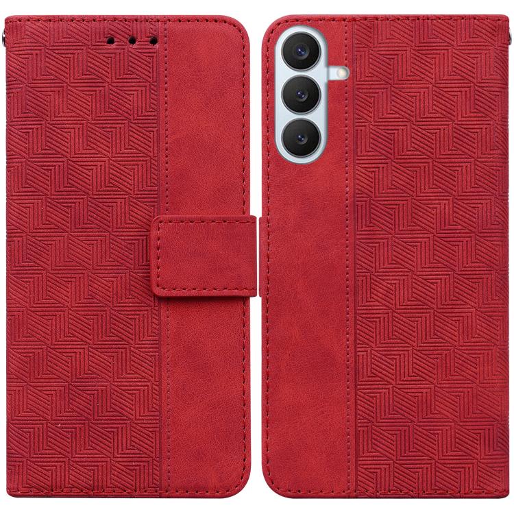 Custodia per telefono in pelle goffrata geometrica, For Samsung Galaxy S26+ 5G, For Samsung Galaxy S26 Edge 5G, For Samsung Galaxy S26 Ultra 5G, For Samsung Galaxy S26 5G