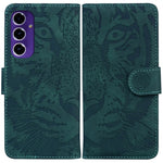 Custodia per cellulare in pelle con motivo tigre in rilievo, For Samsung Galaxy S25 Ultra 5G, For Samsung Galaxy S24 FE 5G