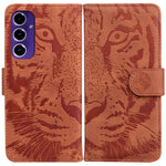 Custodia per cellulare in pelle con motivo tigre in rilievo, For Samsung Galaxy S25 Ultra 5G, For Samsung Galaxy S24 FE 5G