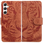 Custodia per cellulare in pelle con motivo tigre in rilievo, For Samsung Galaxy S25 FE 5G, For Samsung Galaxy S25 Edge 5G, For Samsung Galaxy S25 5G, For Samsung Galaxy S25+ 5G