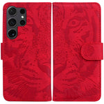 Custodia per cellulare in pelle con motivo tigre in rilievo, For Samsung Galaxy S25 Ultra 5G, For Samsung Galaxy S24 FE 5G