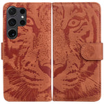 Custodia per cellulare in pelle con motivo tigre in rilievo, For Samsung Galaxy S25 Ultra 5G, For Samsung Galaxy S24 FE 5G