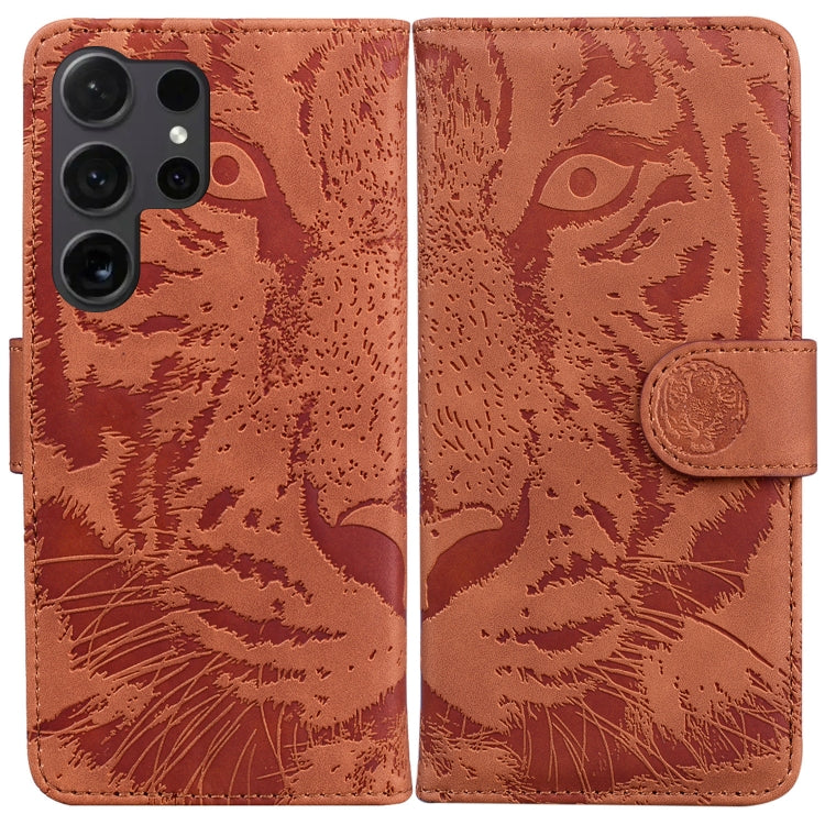 Custodia per cellulare in pelle con motivo tigre in rilievo, For Samsung Galaxy S25 Ultra 5G, For Samsung Galaxy S24 FE 5G