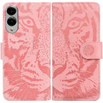 Custodia per cellulare in pelle con motivo tigre in rilievo, For Samsung Galaxy S25 FE 5G, For Samsung Galaxy S25 Edge 5G, For Samsung Galaxy S25 5G, For Samsung Galaxy S25+ 5G