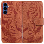 Custodia per cellulare in pelle con motivo tigre in rilievo, For Samsung Galaxy S26+ 5G, For Samsung Galaxy S26 Edge 5G, For Samsung Galaxy S26 Ultra 5G, For Samsung Galaxy S26 5G