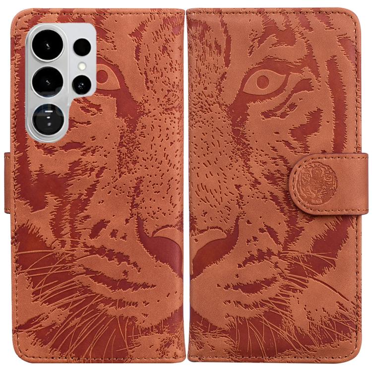 Custodia per cellulare in pelle con motivo tigre in rilievo, For Samsung Galaxy S26+ 5G, For Samsung Galaxy S26 Edge 5G, For Samsung Galaxy S26 Ultra 5G, For Samsung Galaxy S26 5G