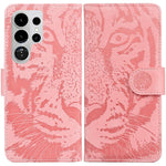Custodia per cellulare in pelle con motivo tigre in rilievo, For Samsung Galaxy S26+ 5G, For Samsung Galaxy S26 Edge 5G, For Samsung Galaxy S26 Ultra 5G, For Samsung Galaxy S26 5G