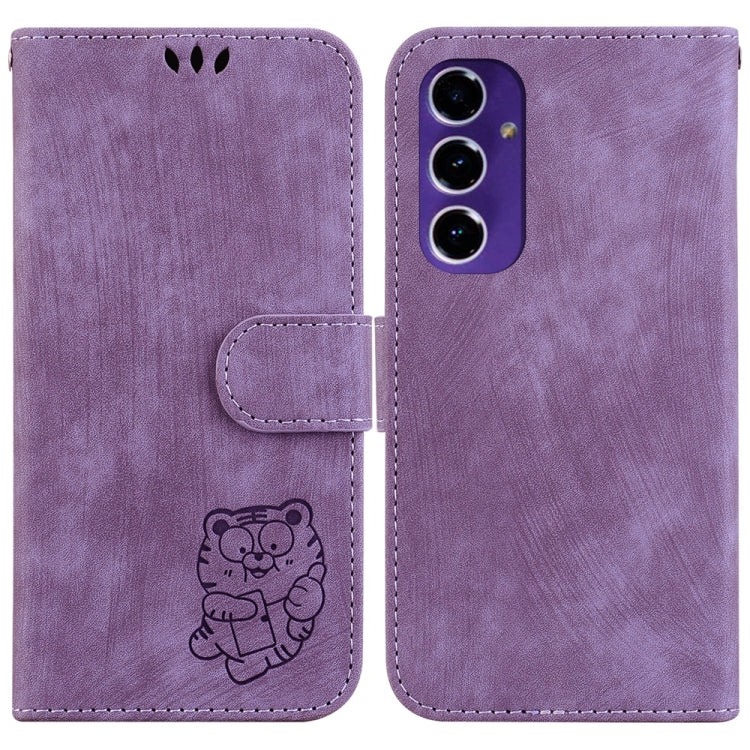 Custodia per telefono in pelle goffrata piccola tigre, For Samsung Galaxy S25 Ultra 5G, For Samsung Galaxy S24 FE 5G