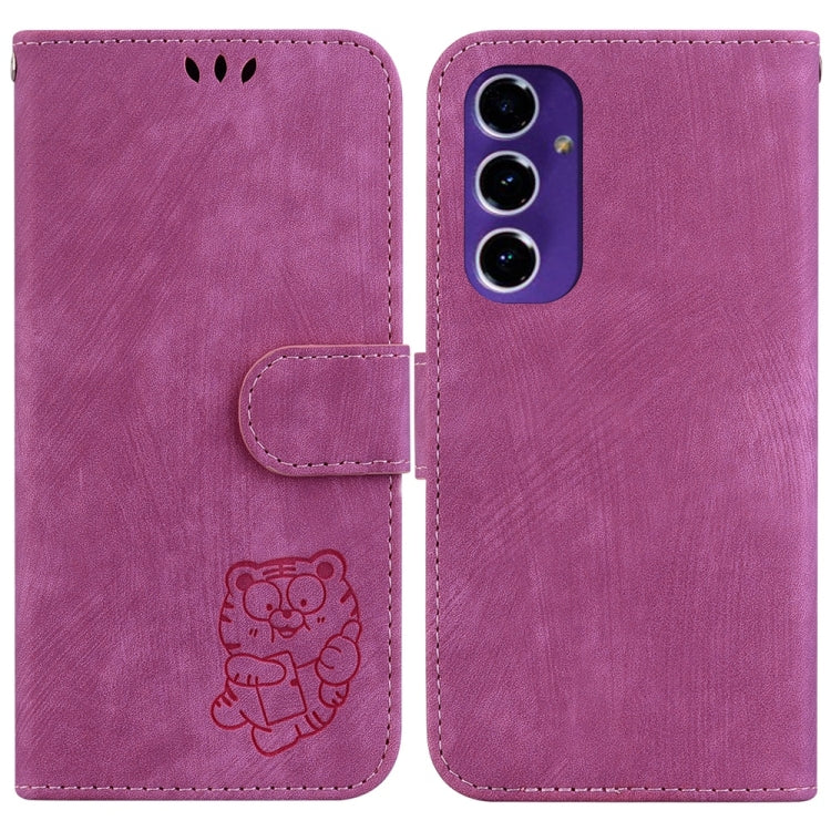 Custodia per telefono in pelle goffrata piccola tigre, For Samsung Galaxy S25 Ultra 5G, For Samsung Galaxy S24 FE 5G