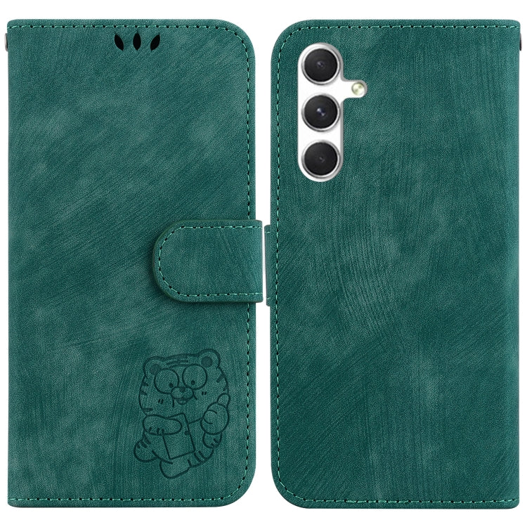 Custodia per telefono in pelle goffrata piccola tigre, For Samsung Galaxy S25 FE 5G, For Samsung Galaxy S25 Edge 5G, For Samsung Galaxy S25 5G, For Samsung Galaxy S25+ 5G