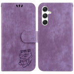 Custodia per telefono in pelle goffrata piccola tigre, For Samsung Galaxy S25 FE 5G, For Samsung Galaxy S25 Edge 5G, For Samsung Galaxy S25 5G, For Samsung Galaxy S25+ 5G