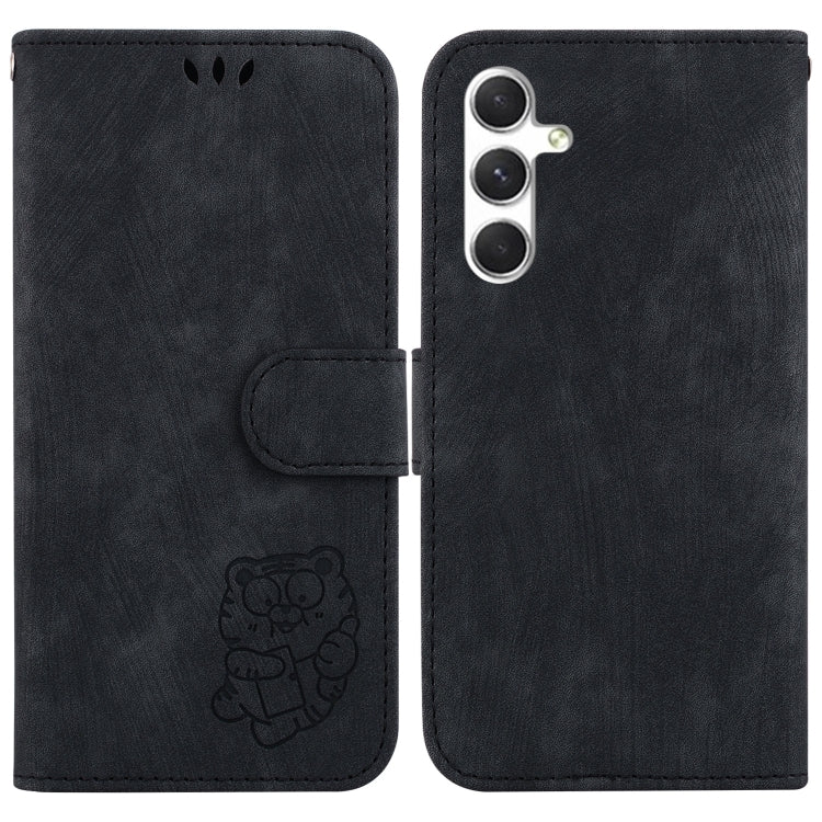 Custodia per telefono in pelle goffrata piccola tigre, For Samsung Galaxy S25 FE 5G, For Samsung Galaxy S25 Edge 5G, For Samsung Galaxy S25 5G, For Samsung Galaxy S25+ 5G