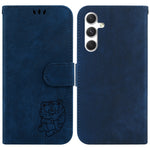 Custodia per telefono in pelle goffrata piccola tigre, For Samsung Galaxy S25 FE 5G, For Samsung Galaxy S25 Edge 5G, For Samsung Galaxy S25 5G, For Samsung Galaxy S25+ 5G