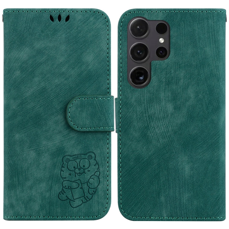 Custodia per telefono in pelle goffrata piccola tigre, For Samsung Galaxy S25 Ultra 5G, For Samsung Galaxy S24 FE 5G