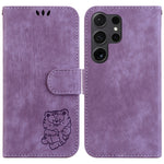 Custodia per telefono in pelle goffrata piccola tigre, For Samsung Galaxy S25 Ultra 5G, For Samsung Galaxy S24 FE 5G