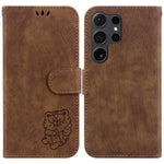 Custodia per telefono in pelle goffrata piccola tigre, For Samsung Galaxy S25 Ultra 5G, For Samsung Galaxy S24 FE 5G