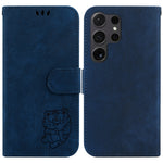 Custodia per telefono in pelle goffrata piccola tigre, For Samsung Galaxy S25 Ultra 5G, For Samsung Galaxy S24 FE 5G