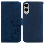 Custodia per telefono in pelle goffrata piccola tigre, For Samsung Galaxy S25 FE 5G, For Samsung Galaxy S25 Edge 5G, For Samsung Galaxy S25 5G, For Samsung Galaxy S25+ 5G