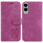 Custodia per telefono in pelle goffrata piccola tigre, For Samsung Galaxy S25 FE 5G, For Samsung Galaxy S25 Edge 5G, For Samsung Galaxy S25 5G, For Samsung Galaxy S25+ 5G