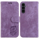 Custodia per telefono in pelle goffrata piccola tigre, For Samsung Galaxy S25 FE 5G, For Samsung Galaxy S25 Edge 5G, For Samsung Galaxy S25 5G, For Samsung Galaxy S25+ 5G